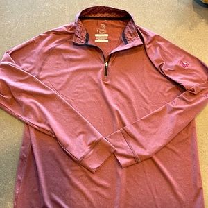 Swannies Golf Quarter Zip w LCC logo XL. Brand new. Never worn. Berry.